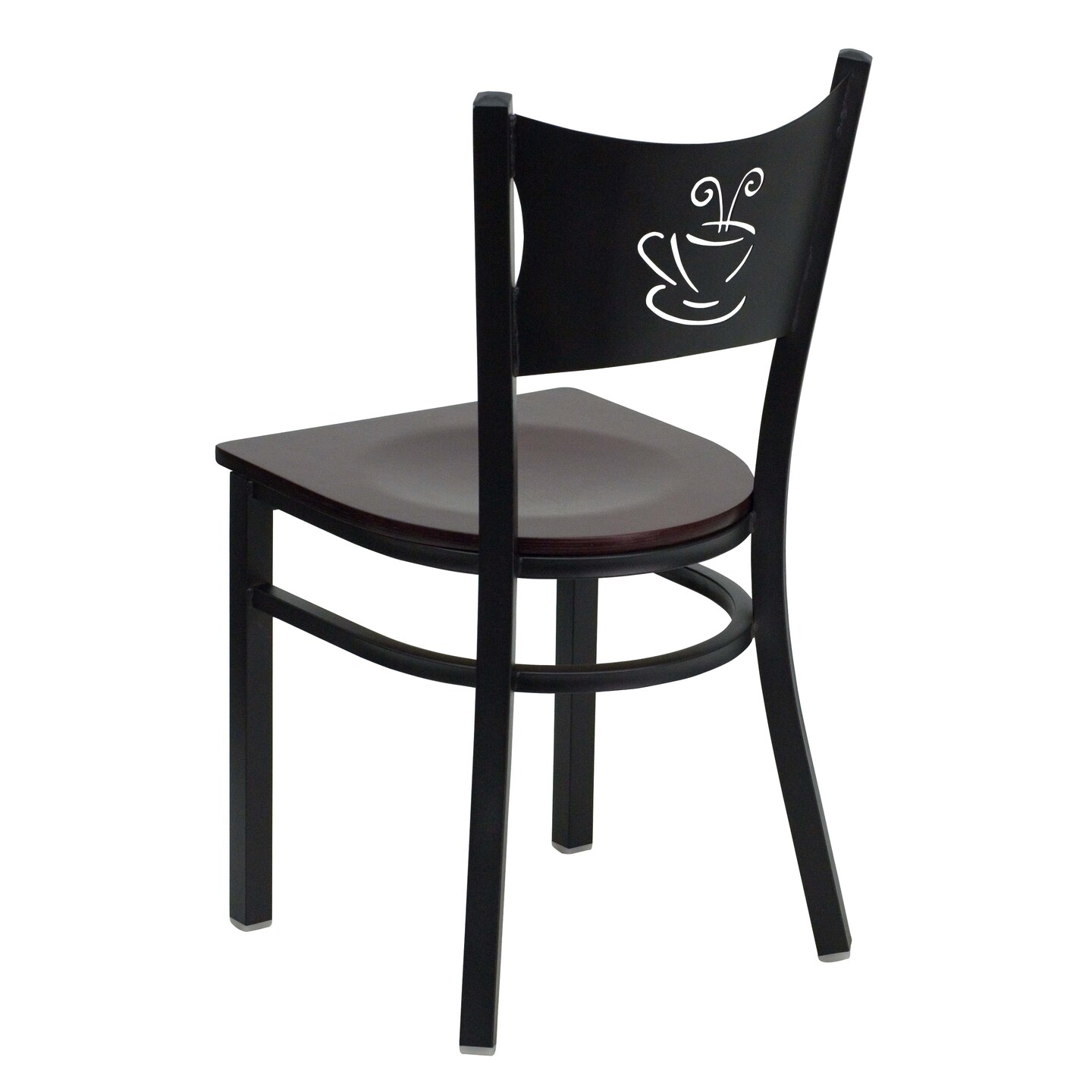Emma and Oliver Coffee Back Metal Restaurant Dining Chair