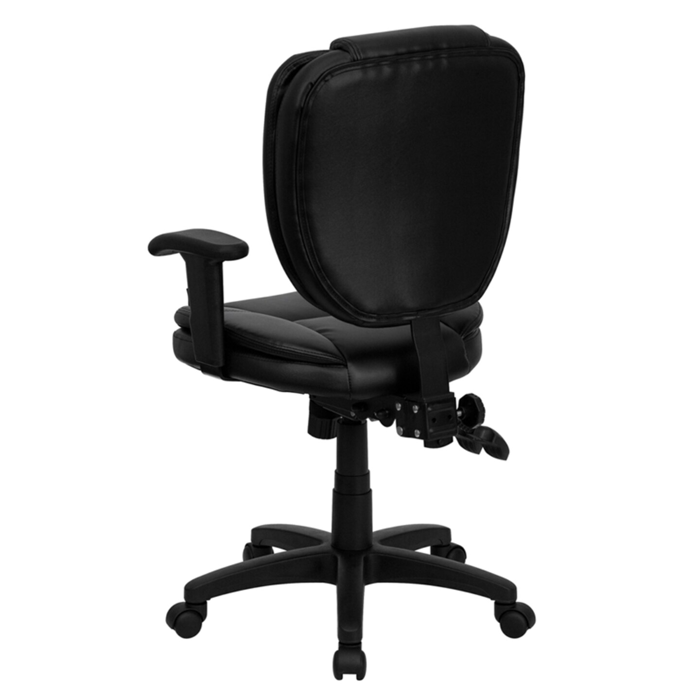 Emma and Oliver Mid-Back Multifunction Pillow Top Swivel Ergonomic Task Office Chair with Arms