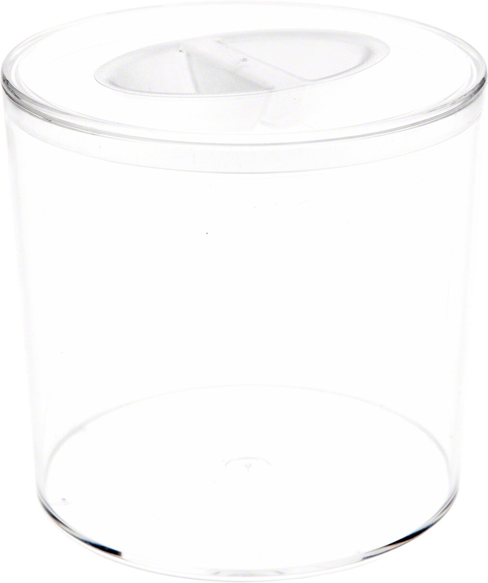 Transparent Plastic Cylindrical Container, For Food Storage