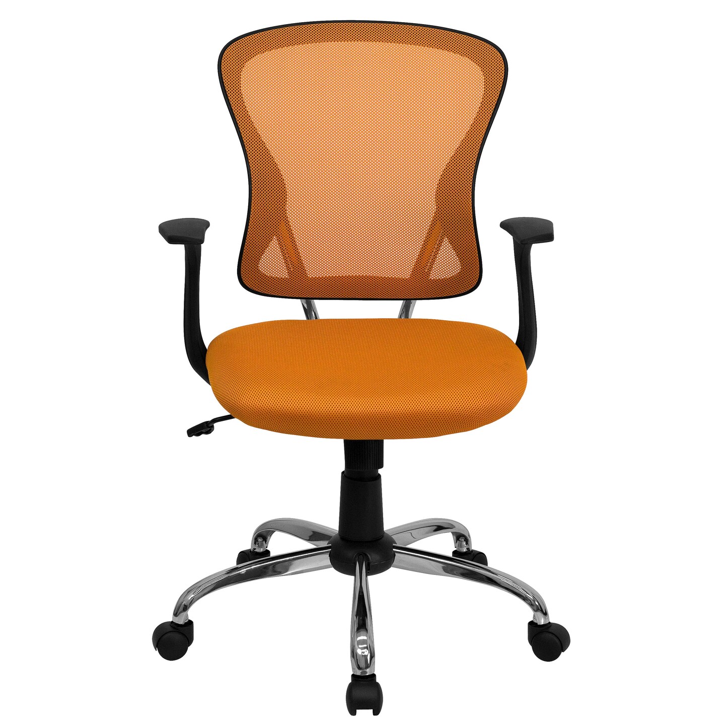 Emma and Oliver Mid-Back Mesh Swivel Task Office Chair with Chrome Base and Arms