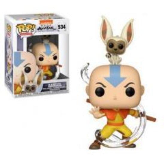 Funko Pop Avatar Aang With Momo 375 Inch Vinyl Figure Collectible Display Toy