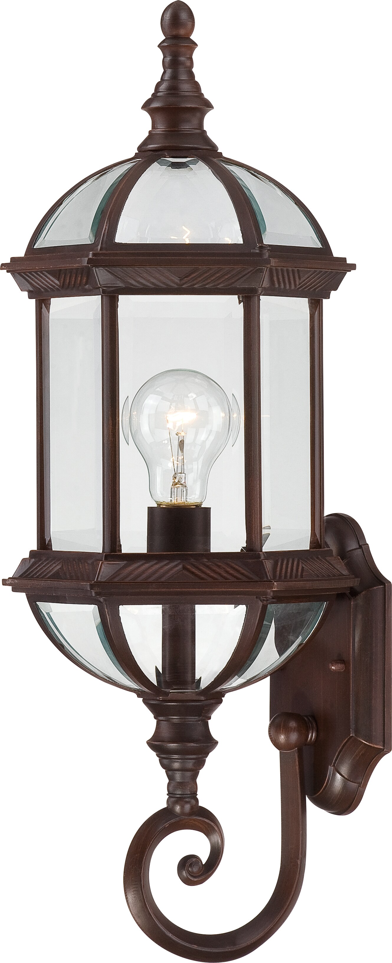 Nuvo Boxwood 1-Light 22&#x22; Outdoor Wall Light w/ Clear Glass in Bronze/Dark Finish