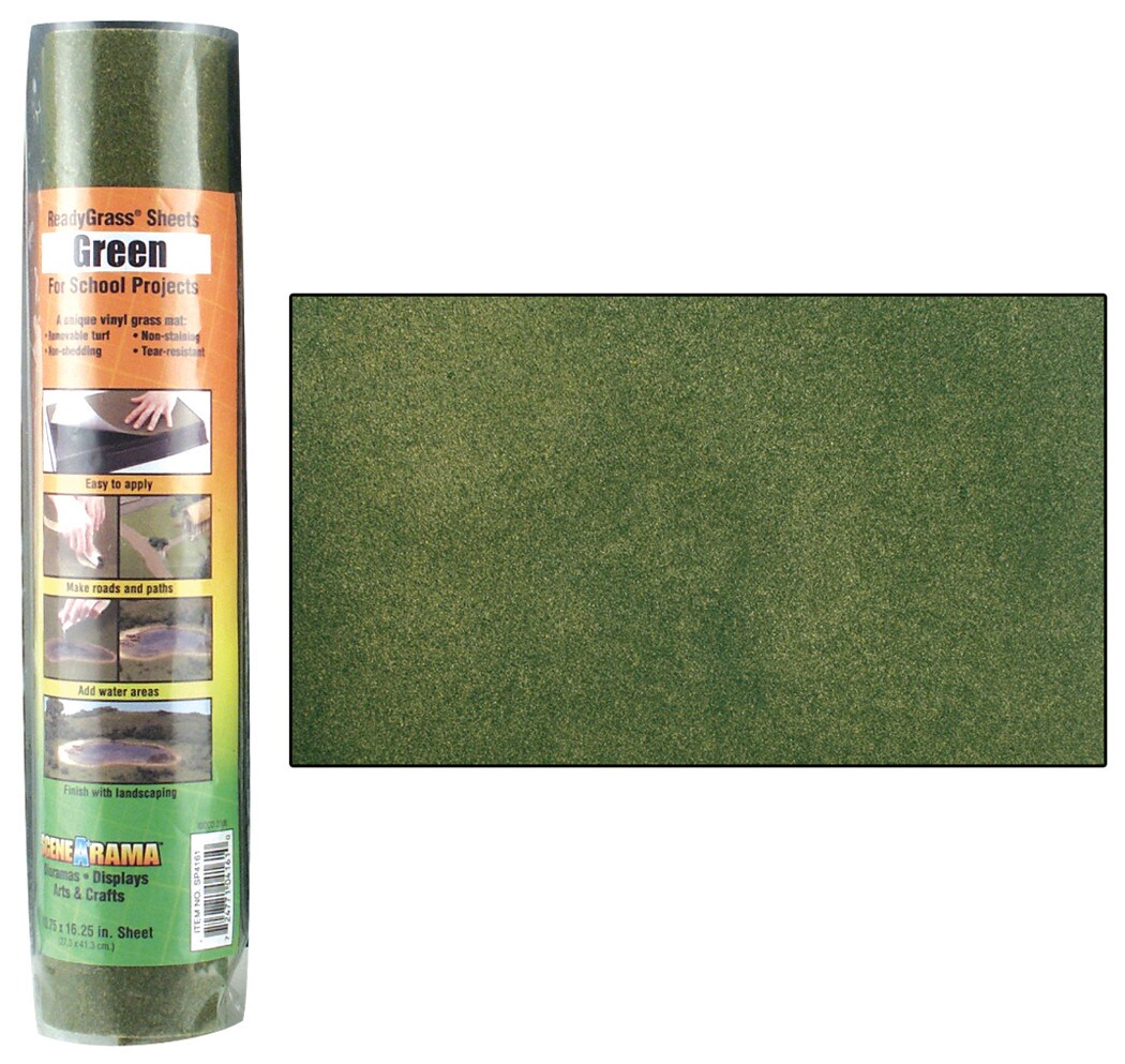 Woodland Scenics Scene-A-Rama ReadyGrass Sheet, Green Grass