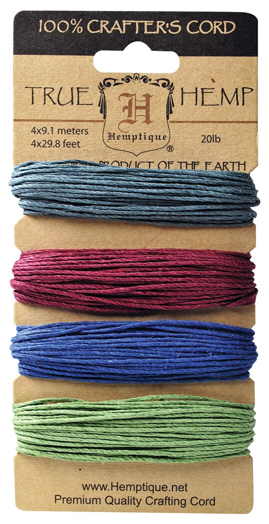 Hemptique Hemp Cord Set, 20 lb., Earthy Pastel