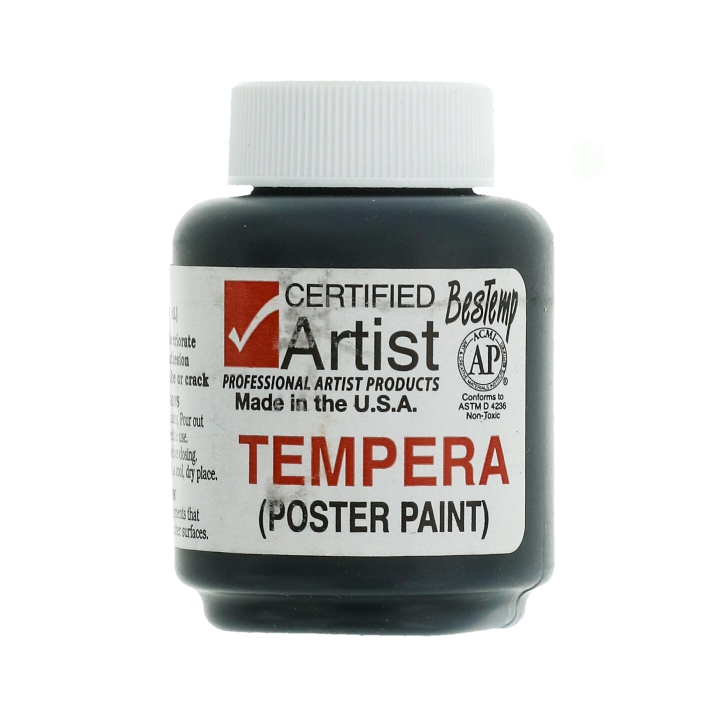 Black Tempera Paint - 2 Bottles
