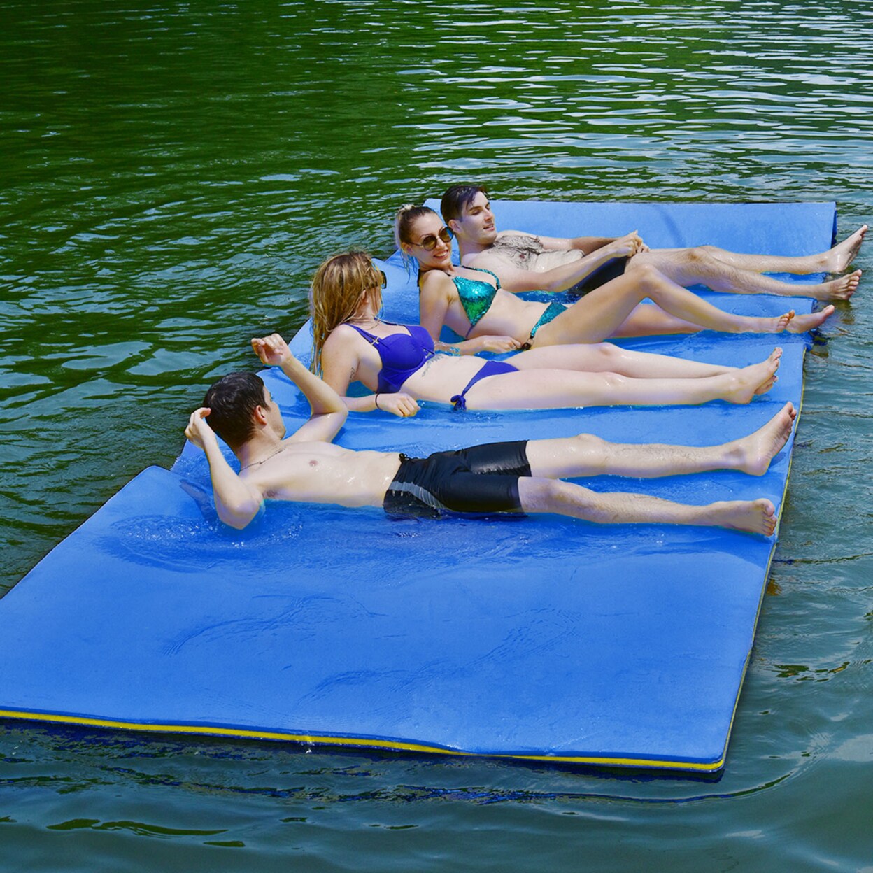 12 X 6 Floating Water Pad Mat 3-Layer Foam Floating Island For Pool Lake