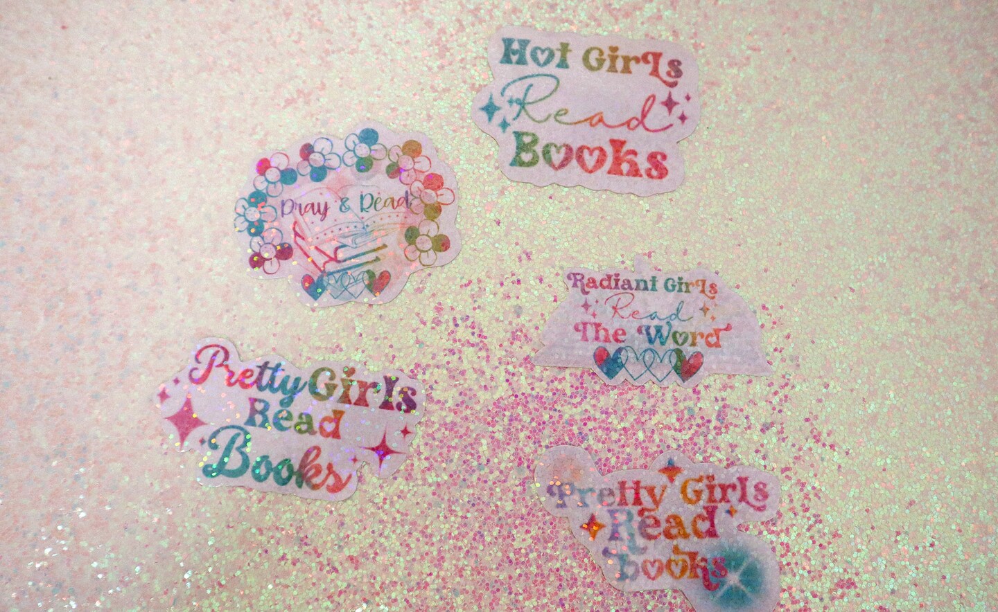 Pretty Girls Read Books Sticker - Bookish Accessory, Handmade Girly Bookmark, Book Lovers' Club Gift product 4