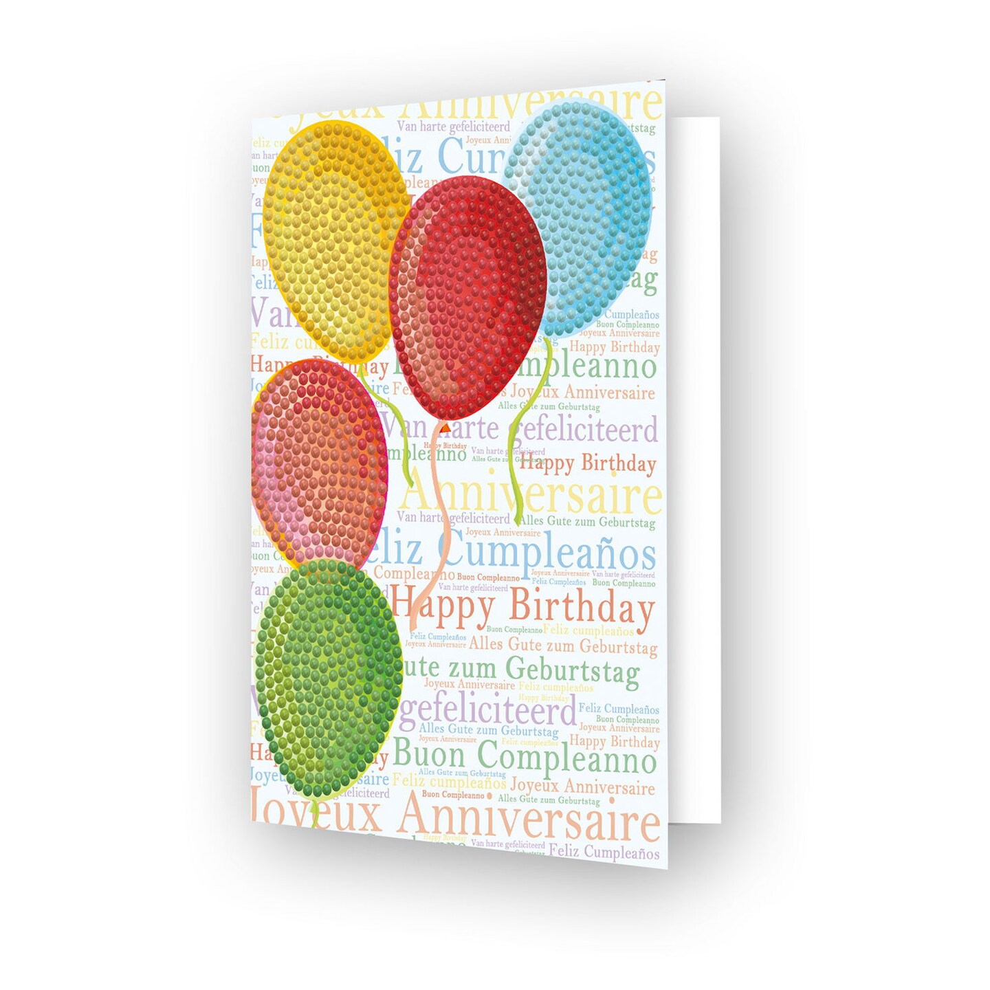 Diamond Dotz Balloons On High Diamond Art Cards, Handmade Diamond Painting Cards Kit, Handmade Greeting Cards Kits for Birthday Notes and Special Occasions