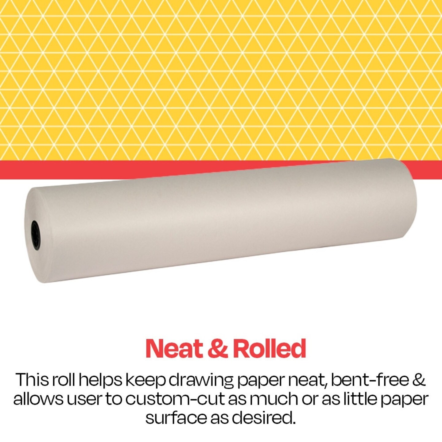 School Smart Newsprint Roll, 36 Inches x 1470 Feet, White