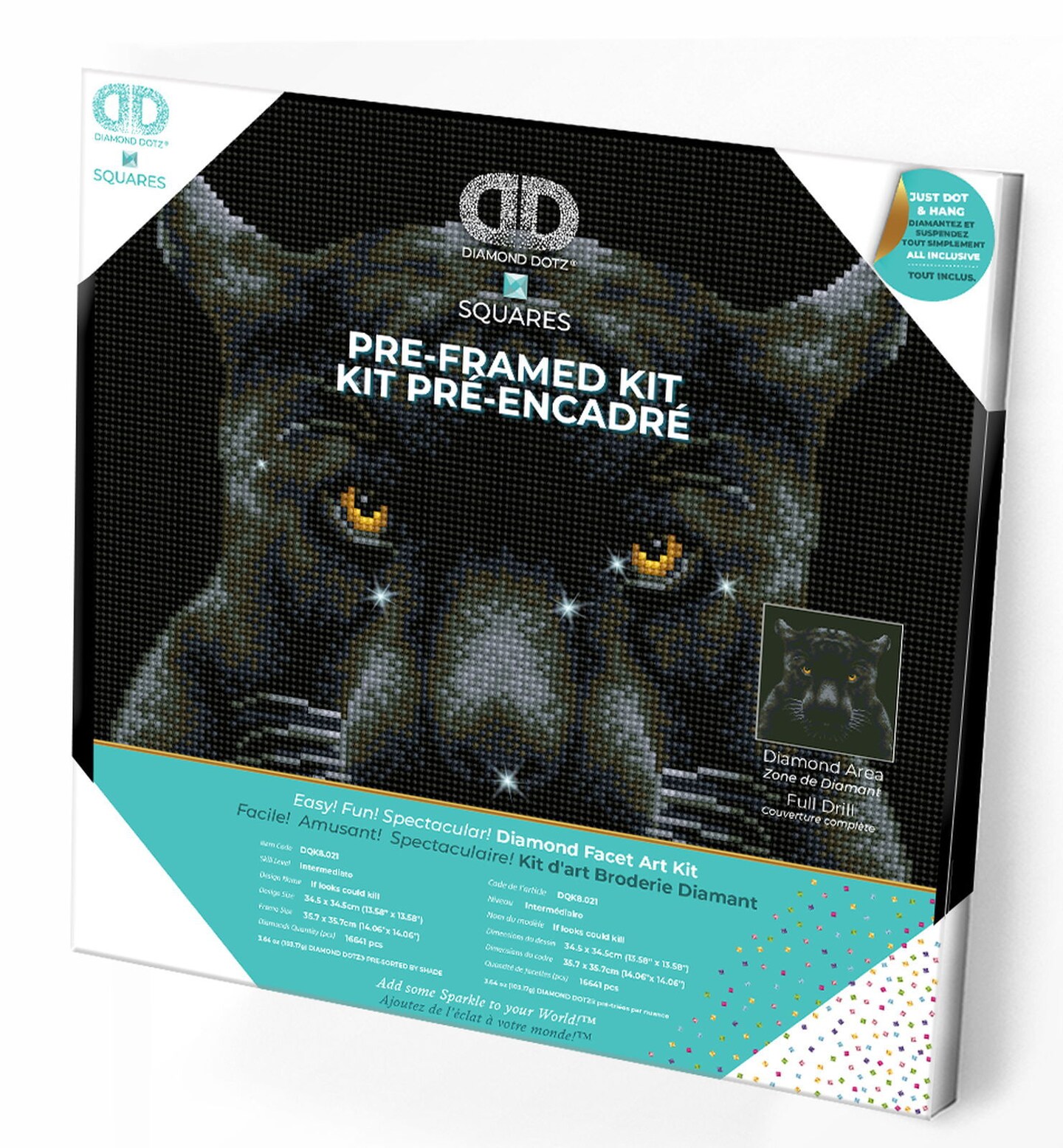 Diamond Dotz Kits - If looks could kill - Pre-Framed Kit Diamond Painting Artwork Kit Diamond Painting Kits, Diamond Art Kits for Adults, Gem Art, Diamond Art, Diamond Dotz Kits