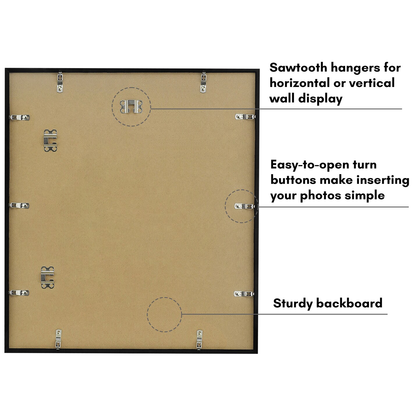 Americanflat Poster Frame - Perfect Frame for Photos and Artwork - Large Picture Frame - Polished Plexiglass - Hanging Hardware with Horizontal and Vertical Display