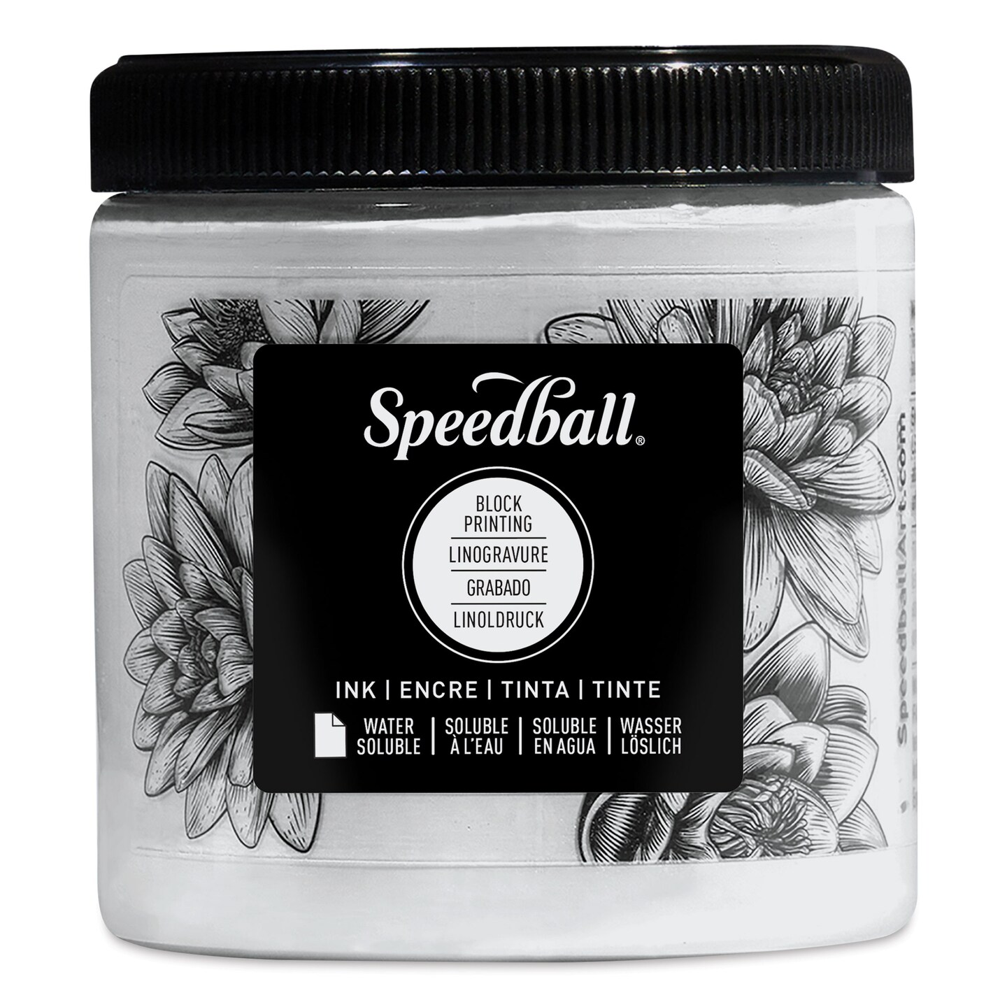 Speedball Water-Soluble Block Printing Ink - White, 8 oz