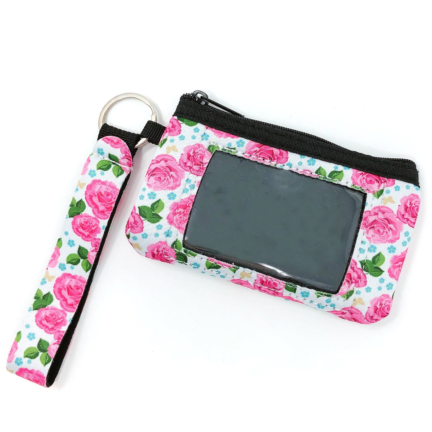Wrapables Neoprene Mini Wristlet Wallet / Credit Card ID Holder with Lanyard