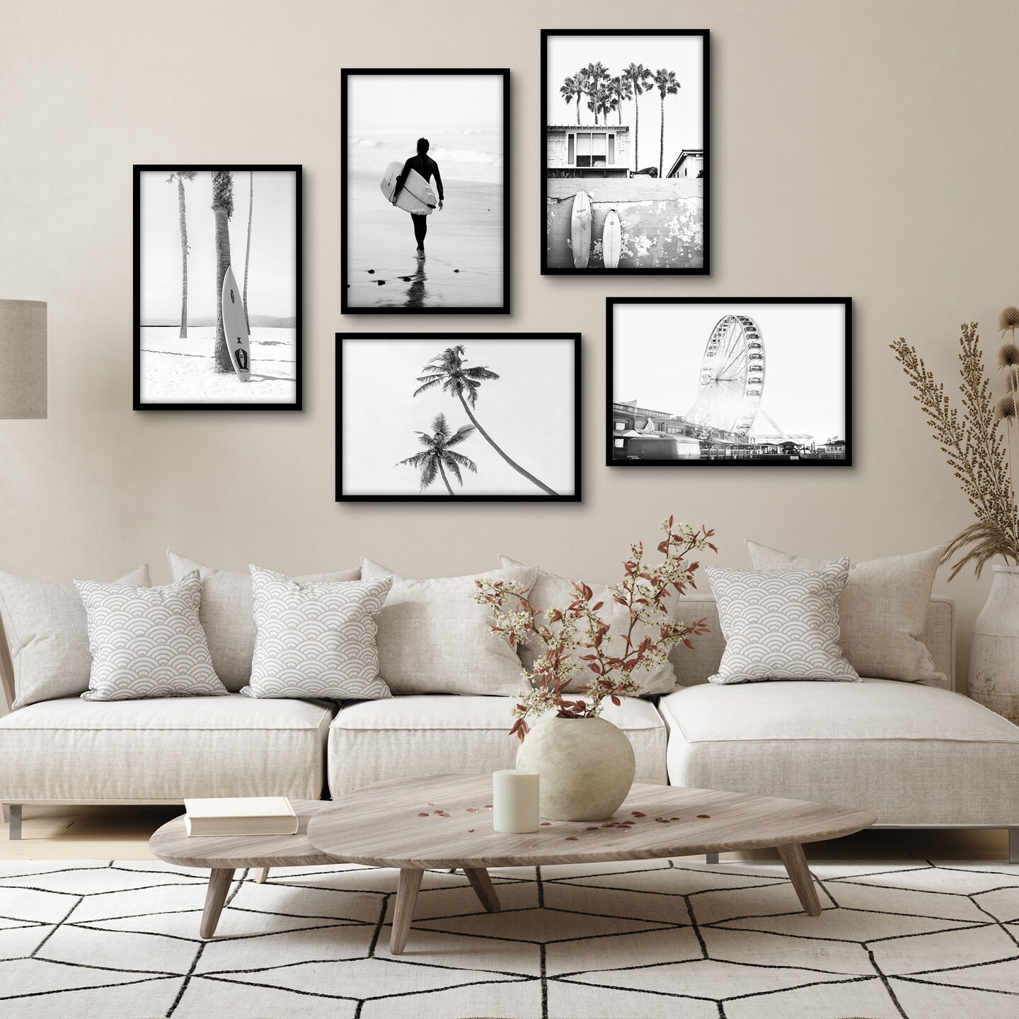 Americanflat 5 Pack of Picture Frames - Plexiglass Cover