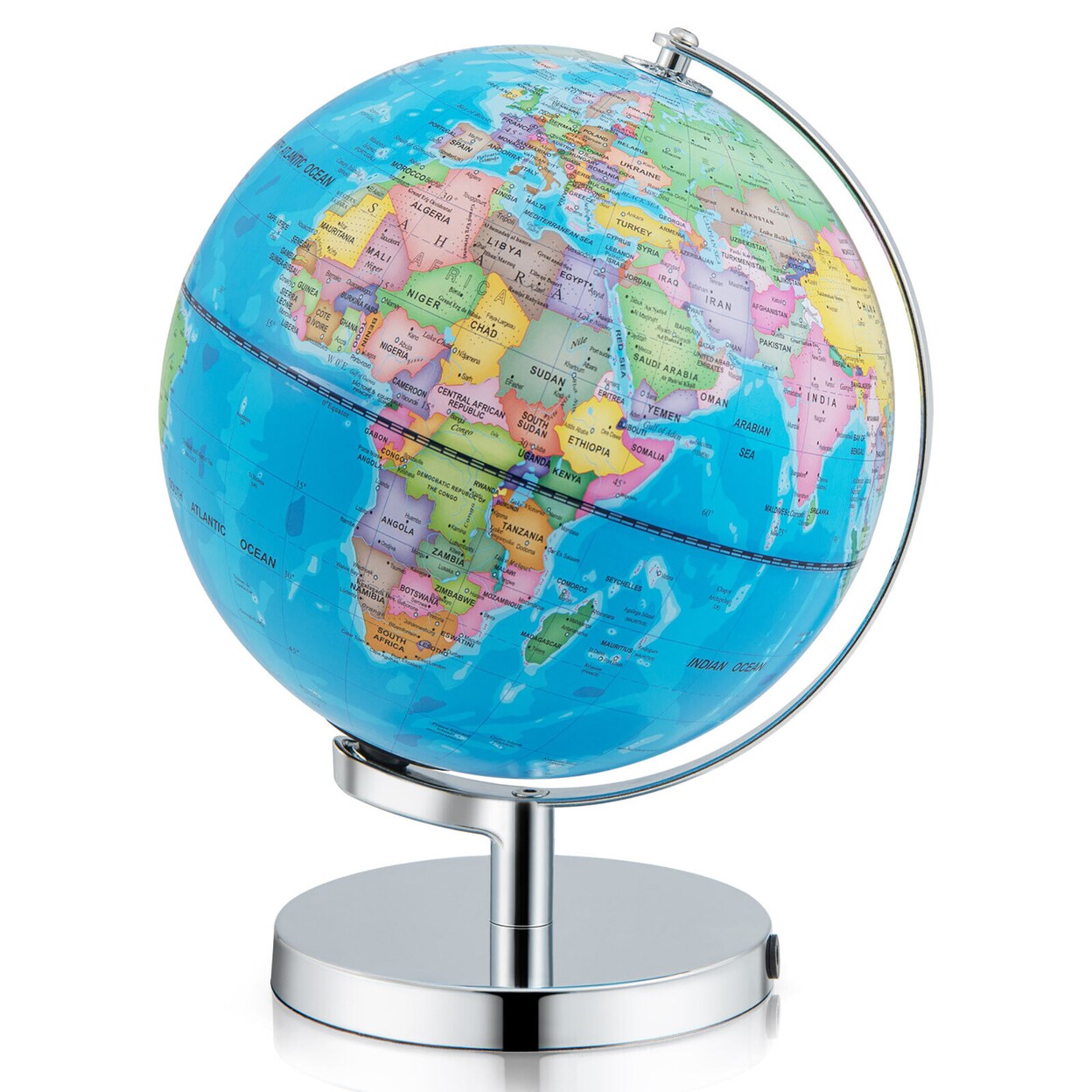 9 World Globe 3-In-1 Desktop Spinning Earth W/ Illuminated Constellation Maps