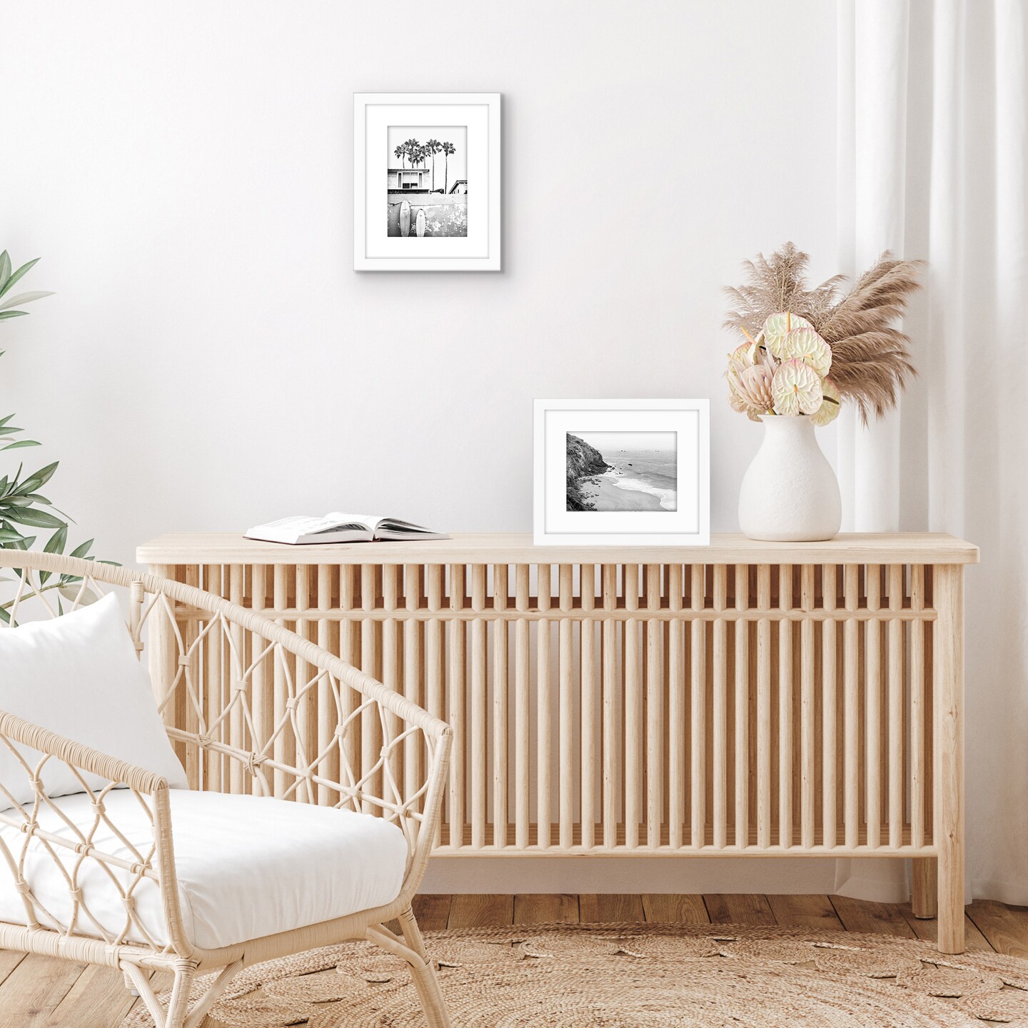 Americanflat 2 Pack of Picture Frames with Mat - Plexiglass Cover