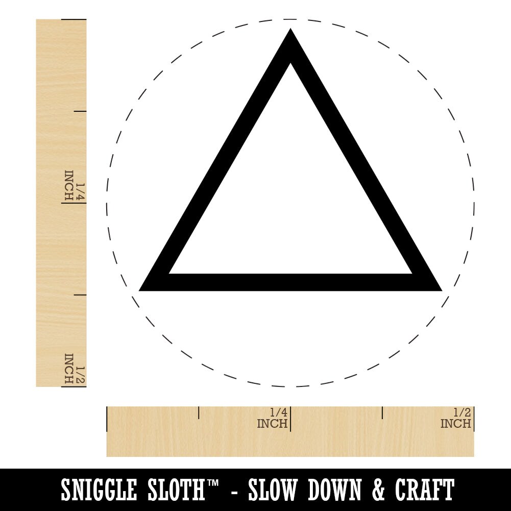 Triangle Border Outline Self-Inking Rubber Stamp for Stamping Crafting Planners