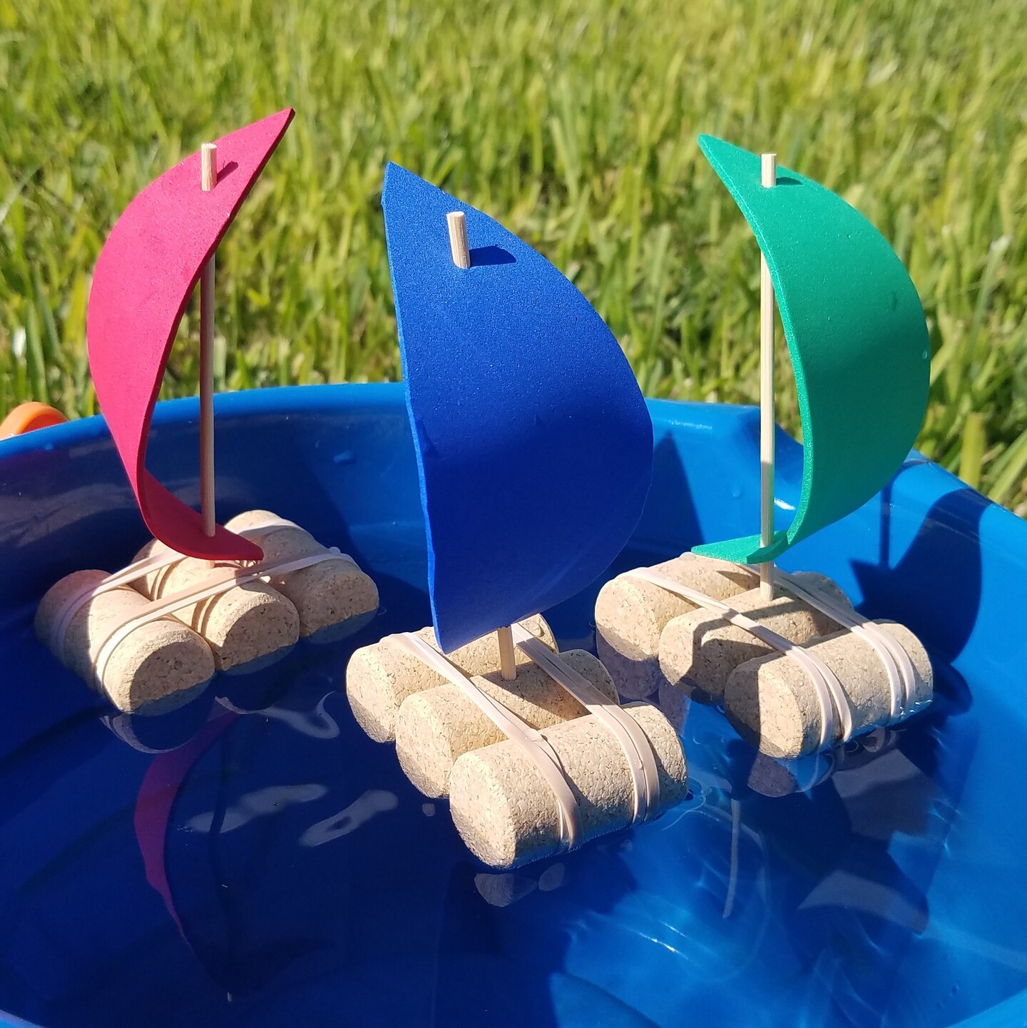 Ink and Trinket Kids Cork Boat Craft Kit, DIY Toy