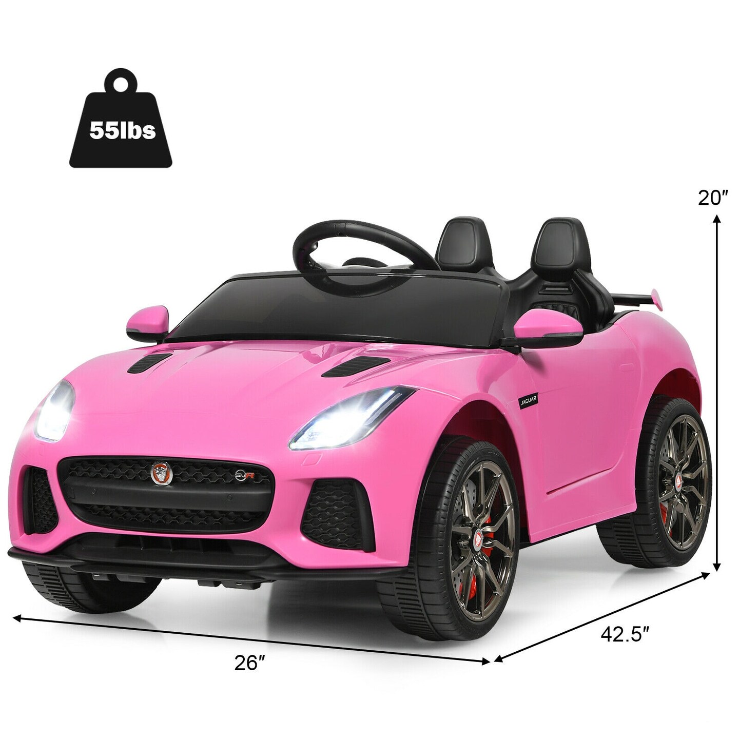 Iron Ride-On Jaguar F-Type SVR Car with Remote and MP3 Music