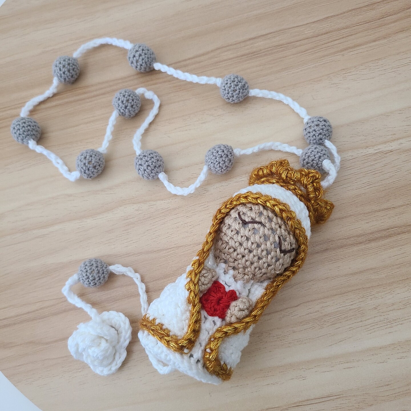 Rosary Our Lady of Fatima Crochet art in Amigurumi Technique ...