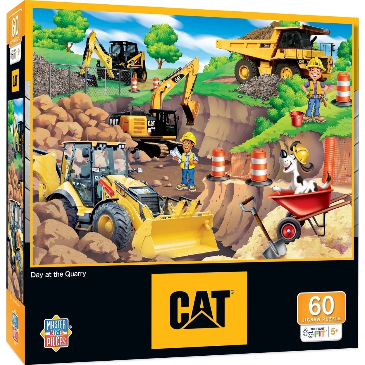 Cat Day At The Quarry 60 Piece Jigsaw Puzzle For Ages 5 And Up 19X14 ...