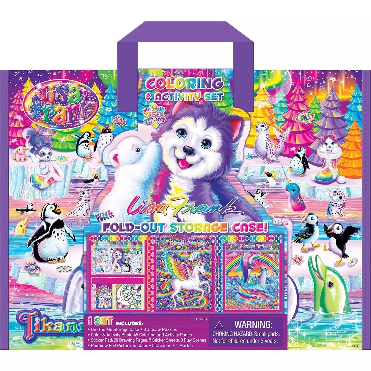 Bendon Publishing Intl Lisa Frank Coloring and Activity Tri-Fold Storage Case