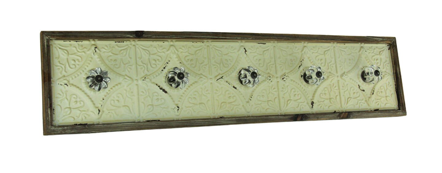 Embossed Metal Antique Door Knob Wall Hook Rack