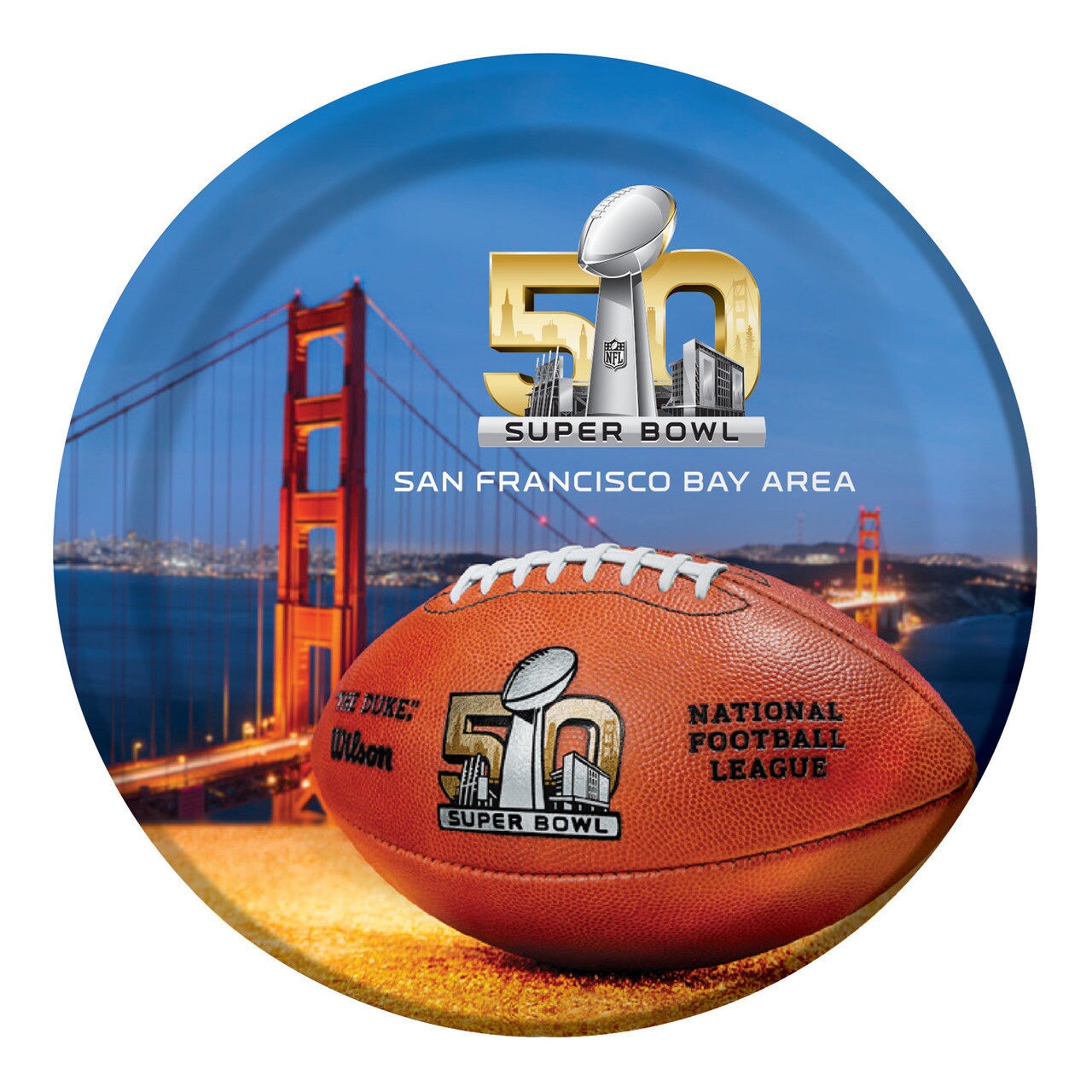 Super Bowl 50 Dinner Plates 9&#x22;