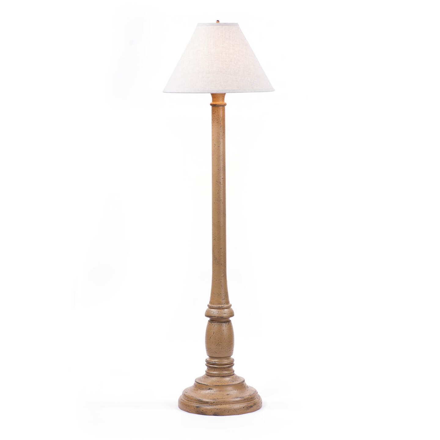 Brinton House Floor Lamp in Pearwood with Shade