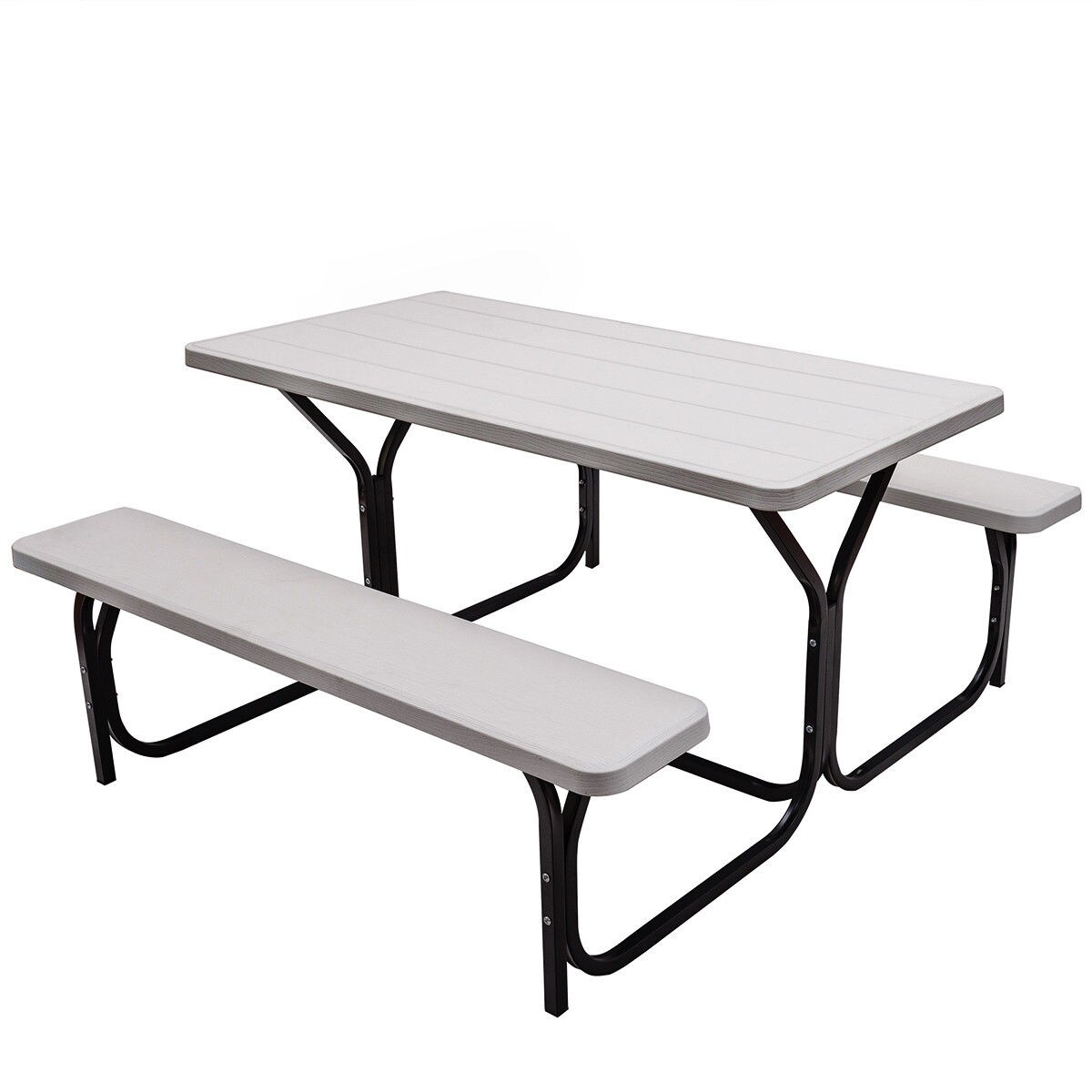 Costway Picnic Table Bench Set Outdoor Backyard Patio Garden Party Dining All Weather