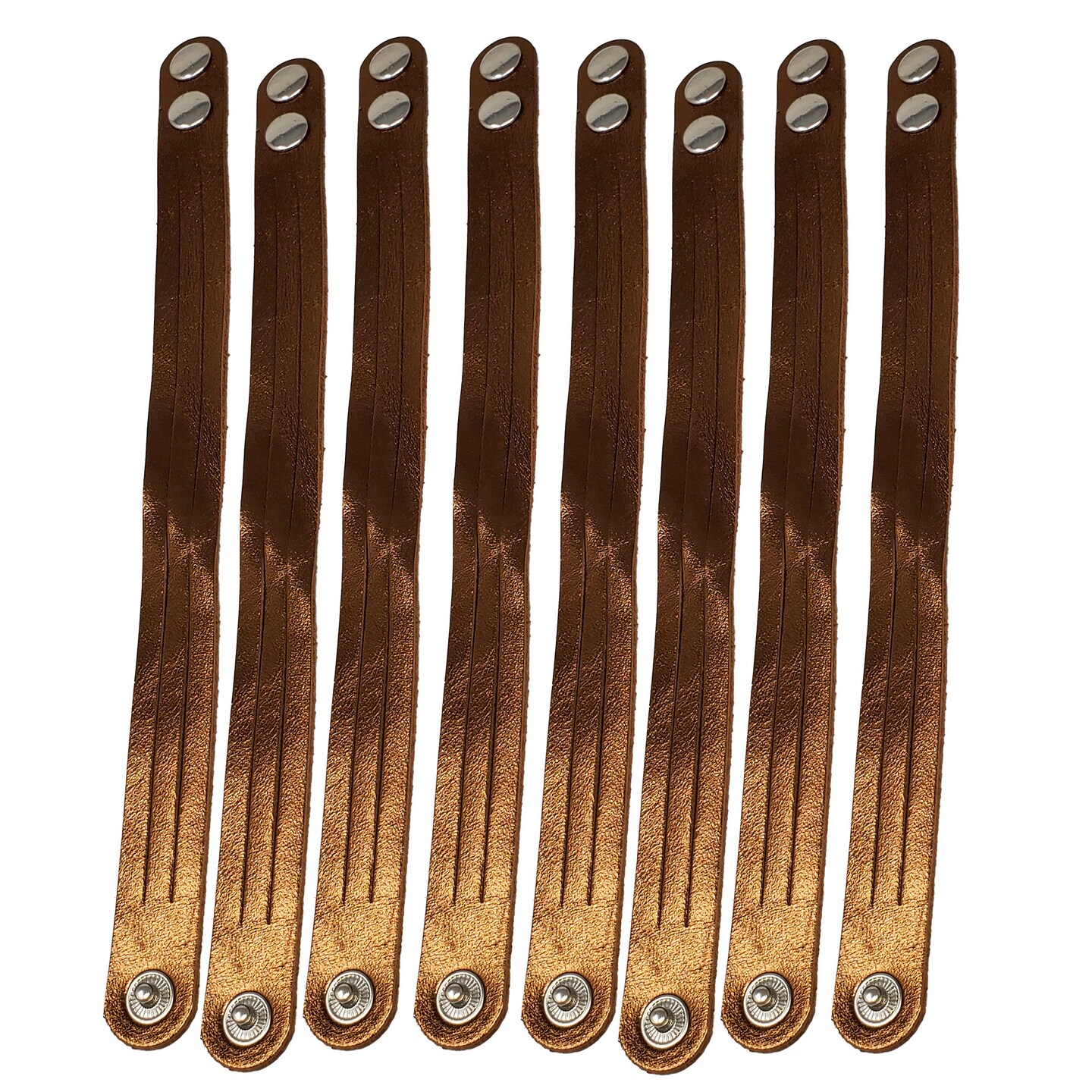 8 Pack Mystery Braid Leather Bracelet, Metallic Leather DIY Tricky Braid Bracelets