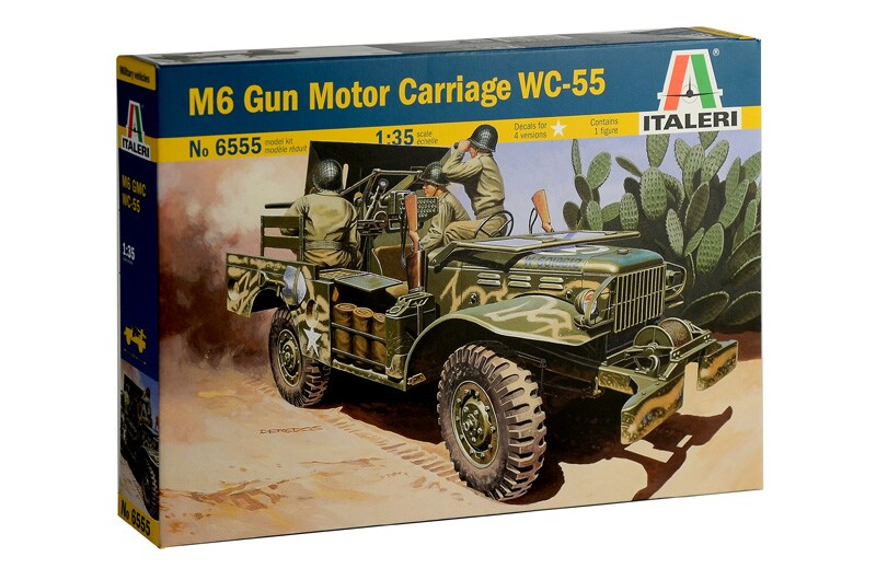 Italeri  1/35 M6 GUN MOTOR CARRIAGE WC-55 Plastic Model