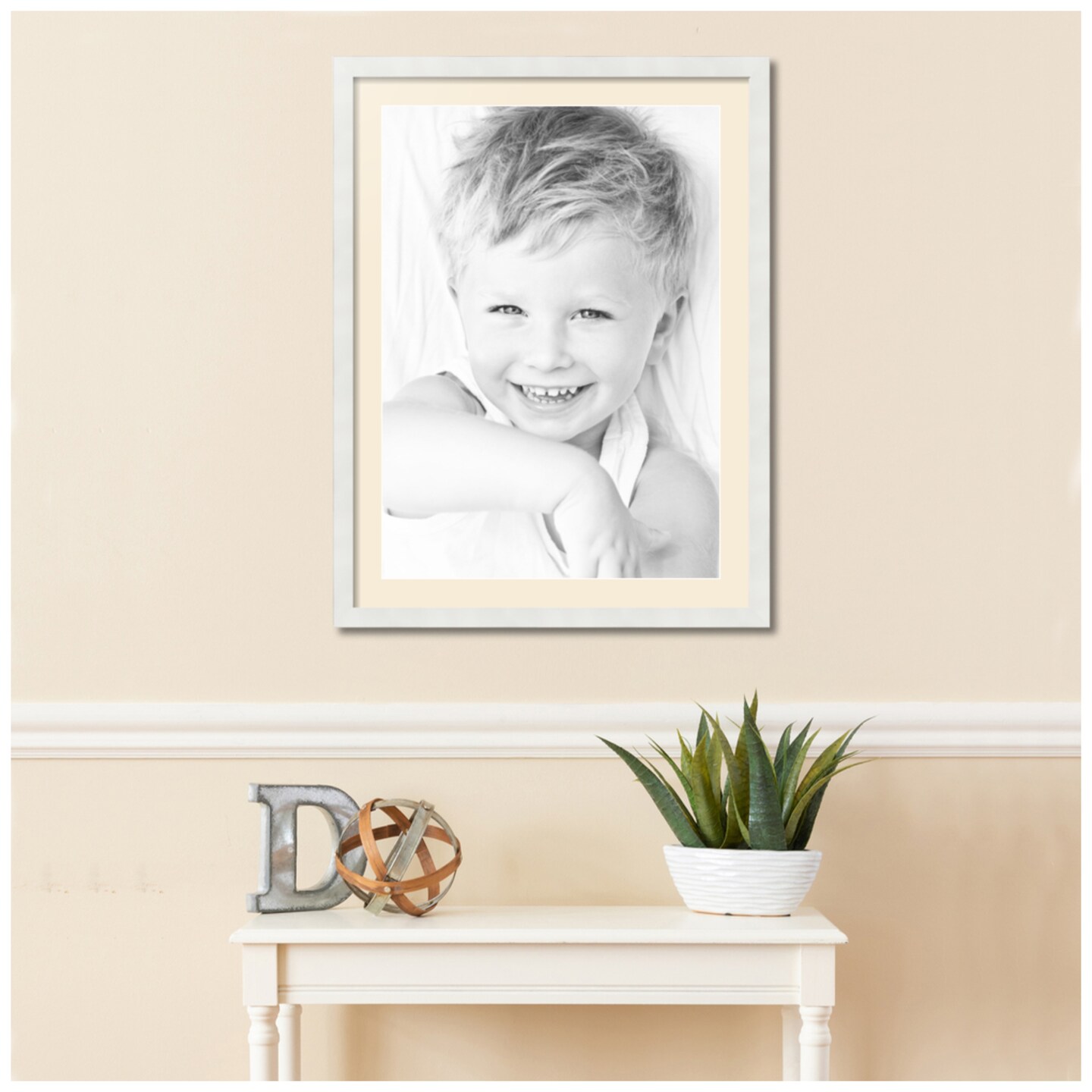 ArtToFrames 24x32" Matted Picture Frame with 20x28" Single Mat Photo Opening Framed in 1.25" White and 2" Mat (FWM-3966-24x32)