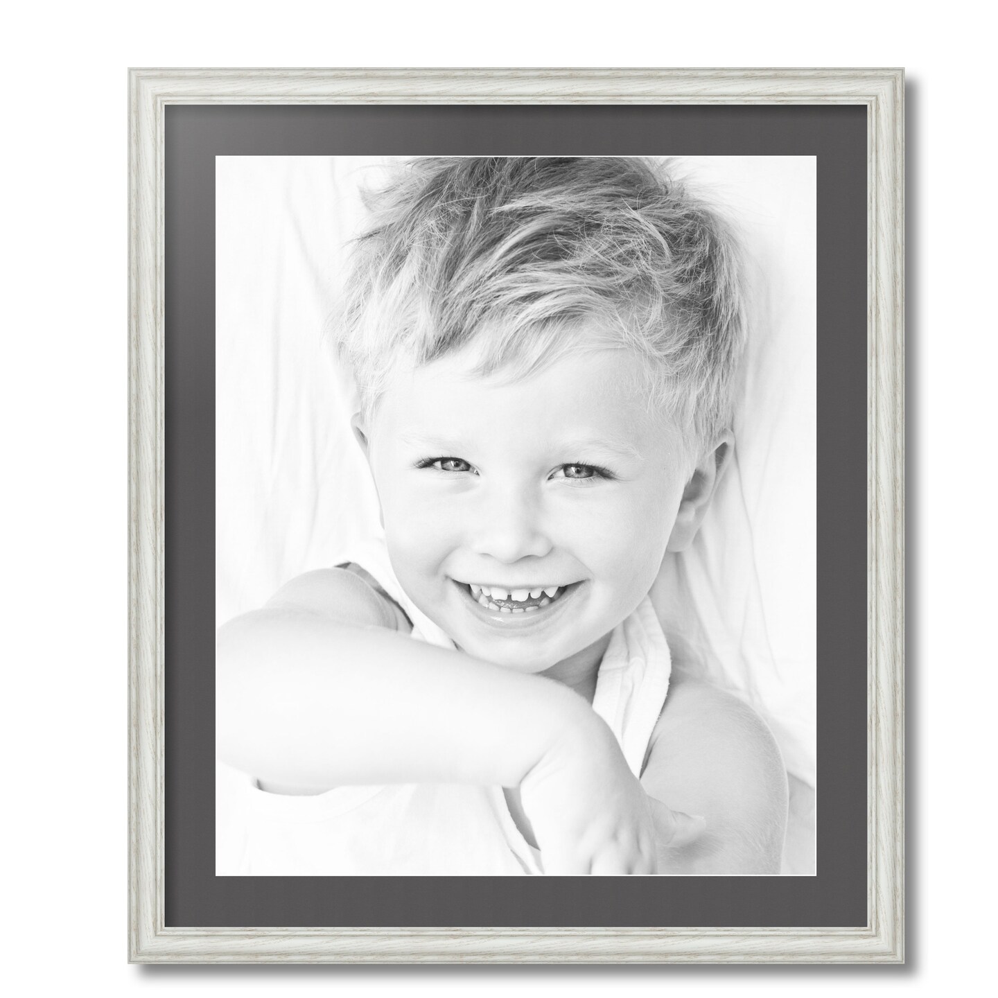 ArtToFrames 24x28&#x22; Matted Picture Frame with 20x24&#x22; Single Mat Photo Opening Framed in 1.25&#x22; White and 2&#x22; Mat (FWM-4098-24x28)