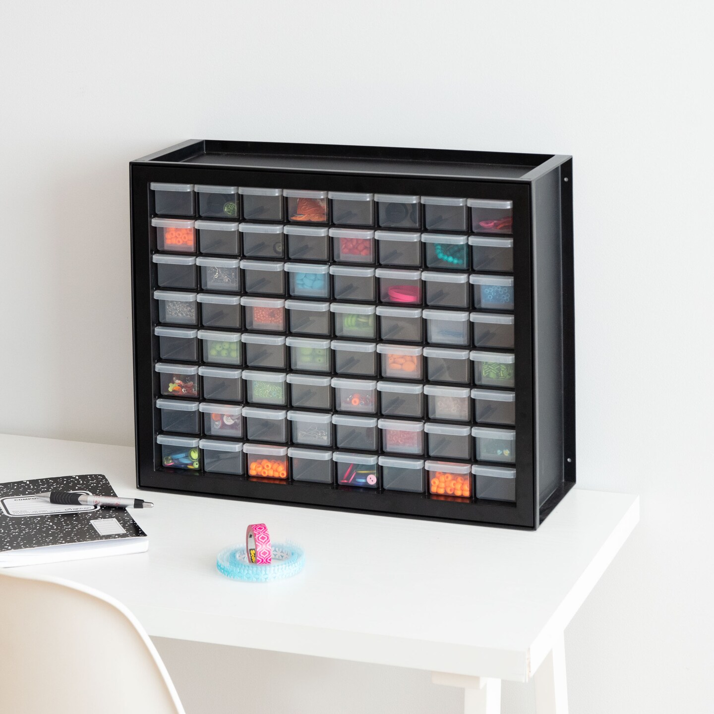 IRIS USA Stackable Storage Cabinet for Hardware Crafts, Small Parts Organizer Drawer, Compartment