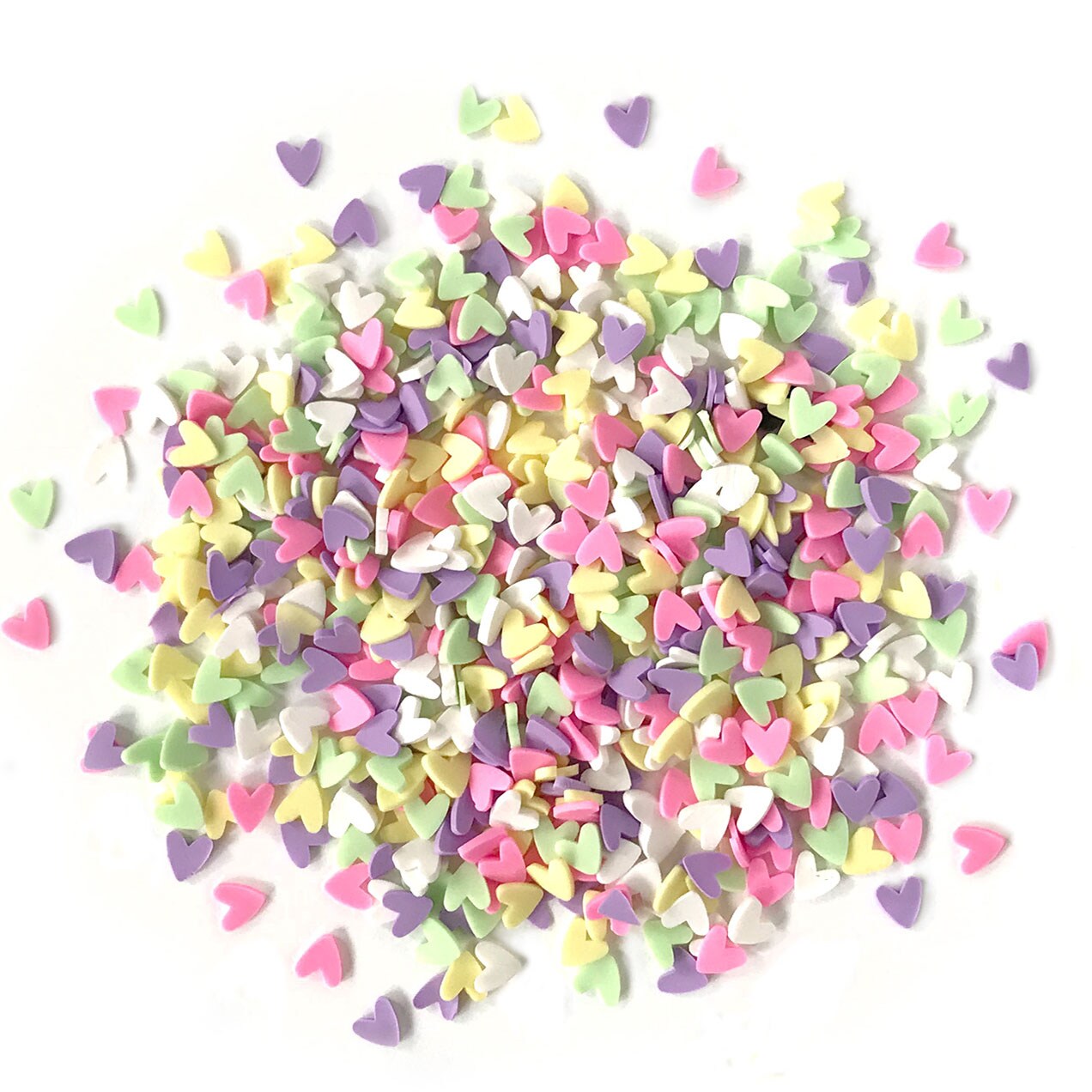 Buttons Galore and More Sprinkletz - Tiny Polymer Clay Embellishments - Hearts Bundle 36 grams