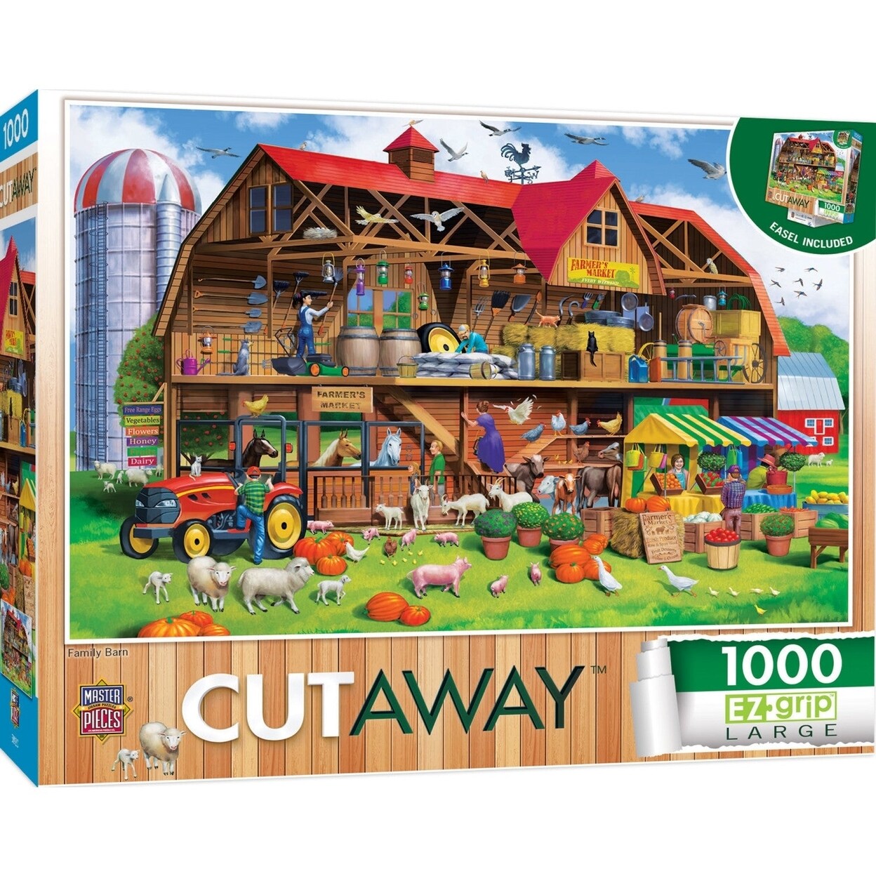 MasterPieces Cutaway - Family Barn 1000 Piece EZ Grip Jigsaw Puzzle