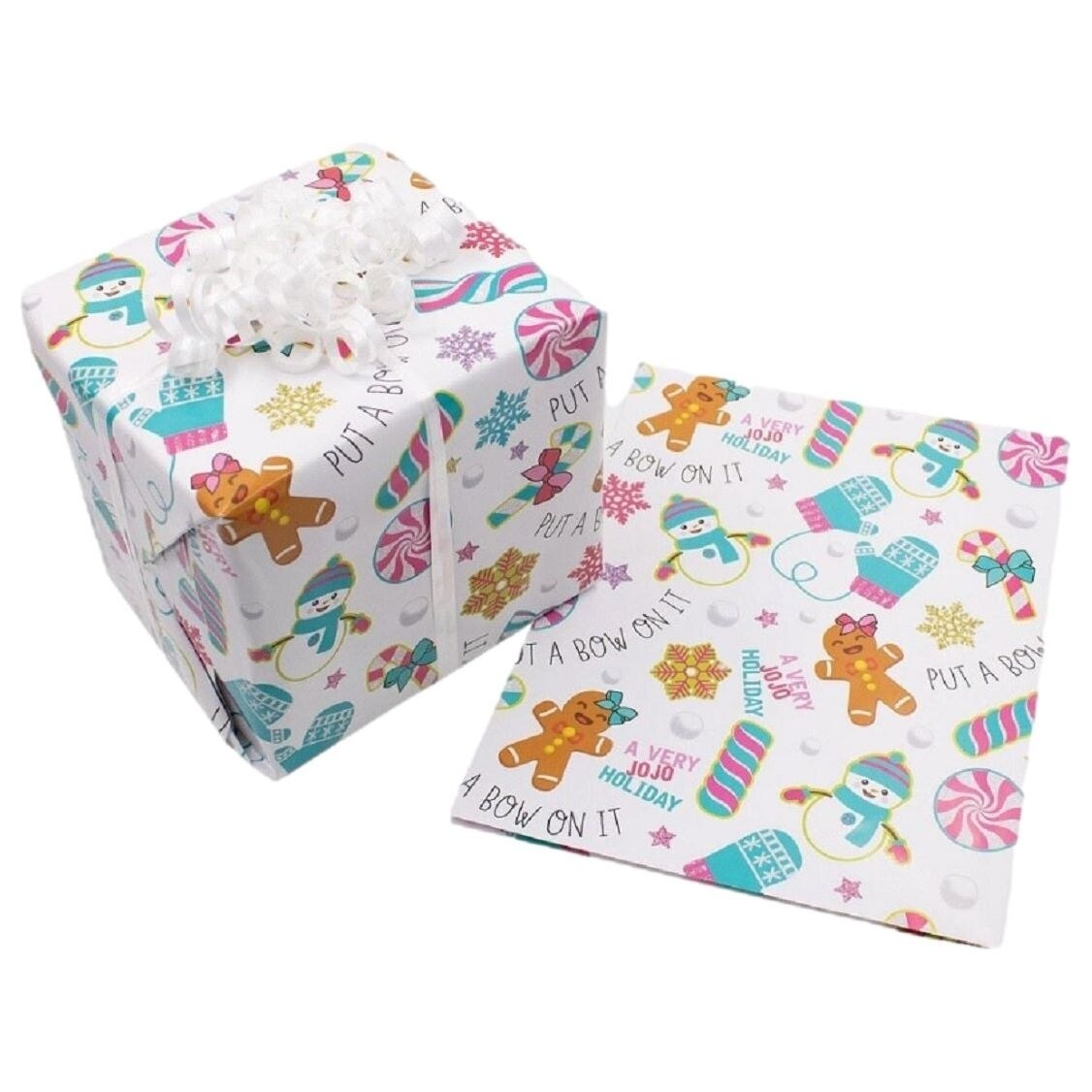 Culturefly JOJO Siwa Gift Wrap - Paper - 2 Sheets - White