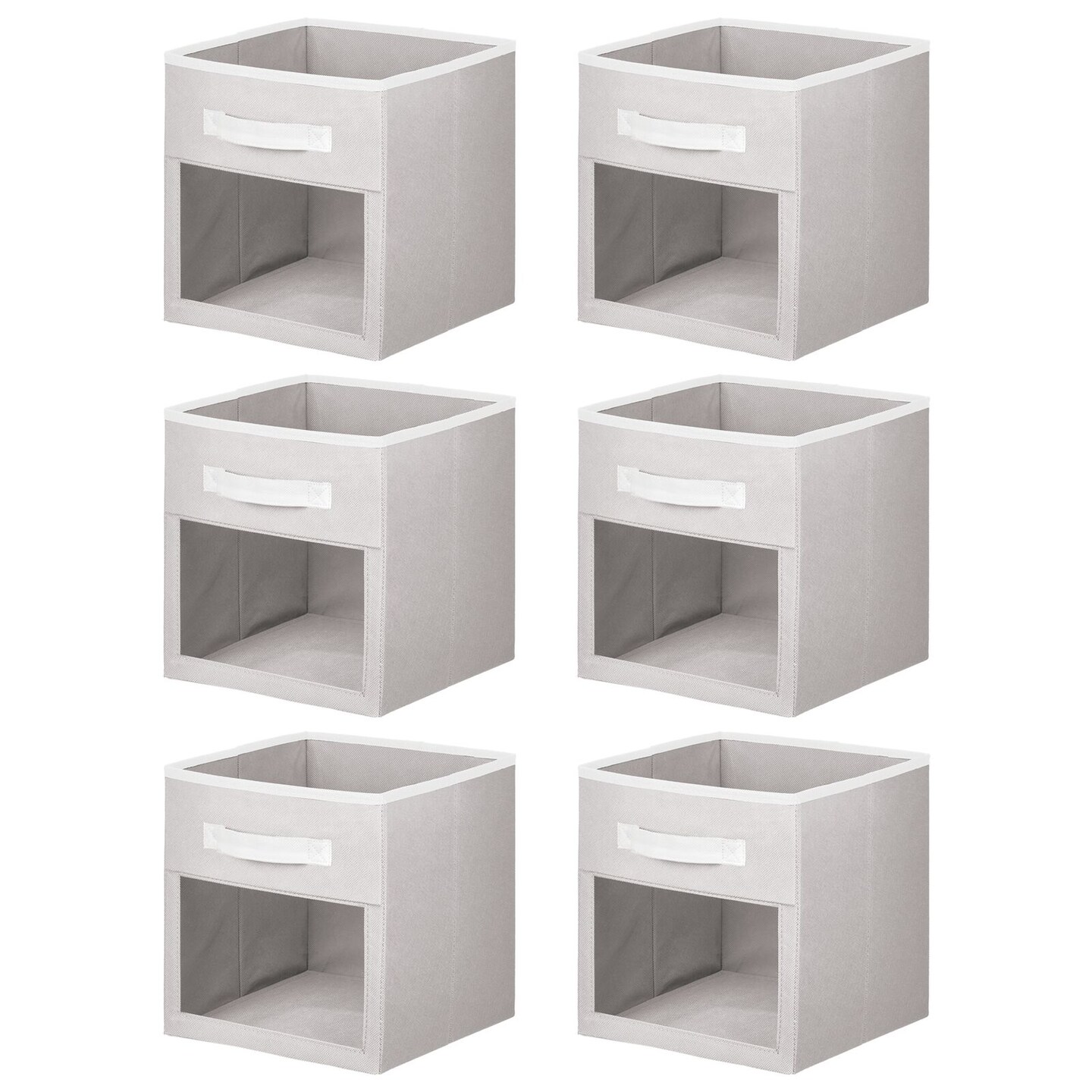 mDesign Fabric Baby Nursery Storage Cube with Front Window