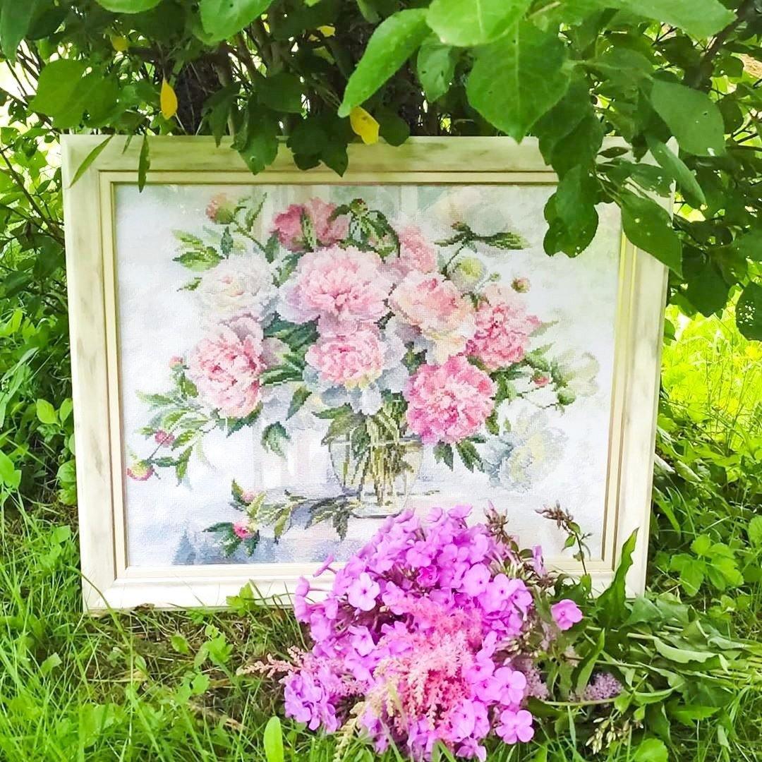 Peonies by the window  2-51 Counted Cross-Stitch Kit
