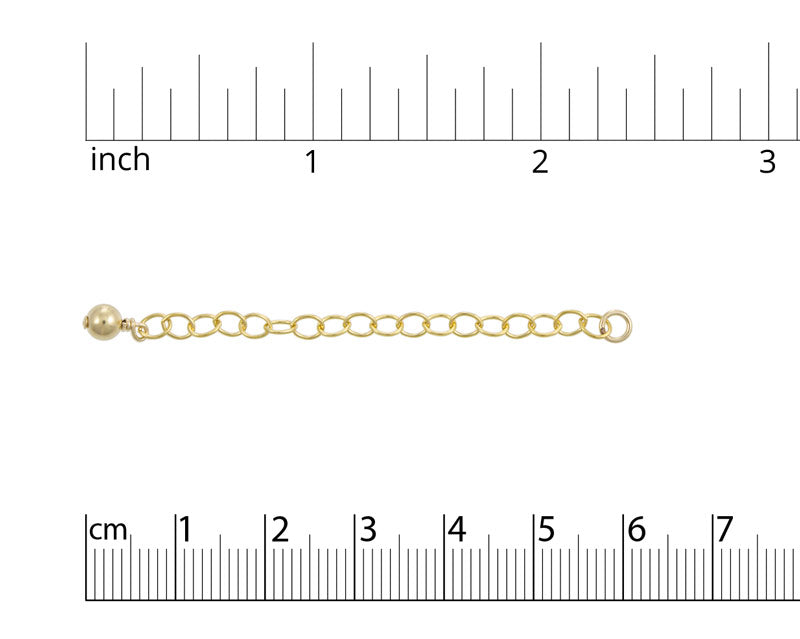 Gold Filled Chain Extender with 4mm Bead - Lengthen