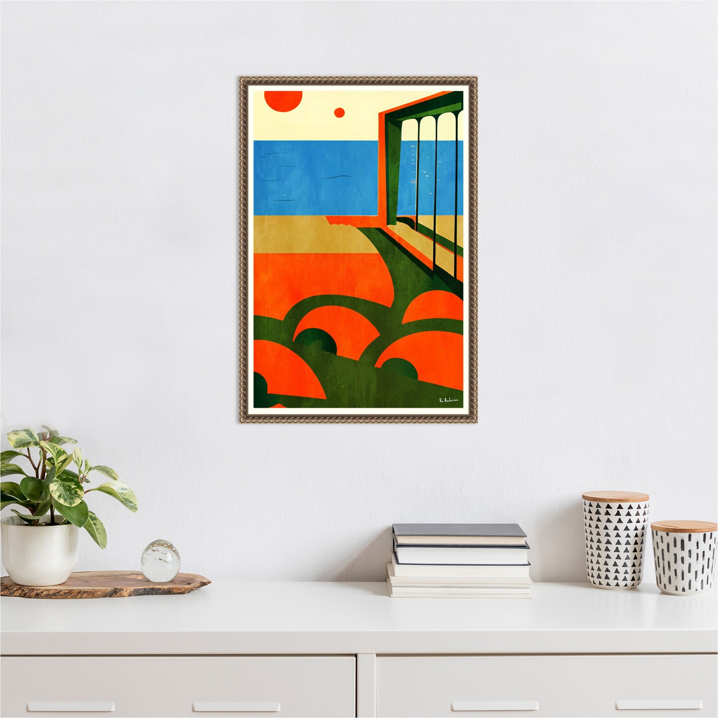 Amalfi, Italy (1964) by Bo Anderson Framed Canvas Wall Art
