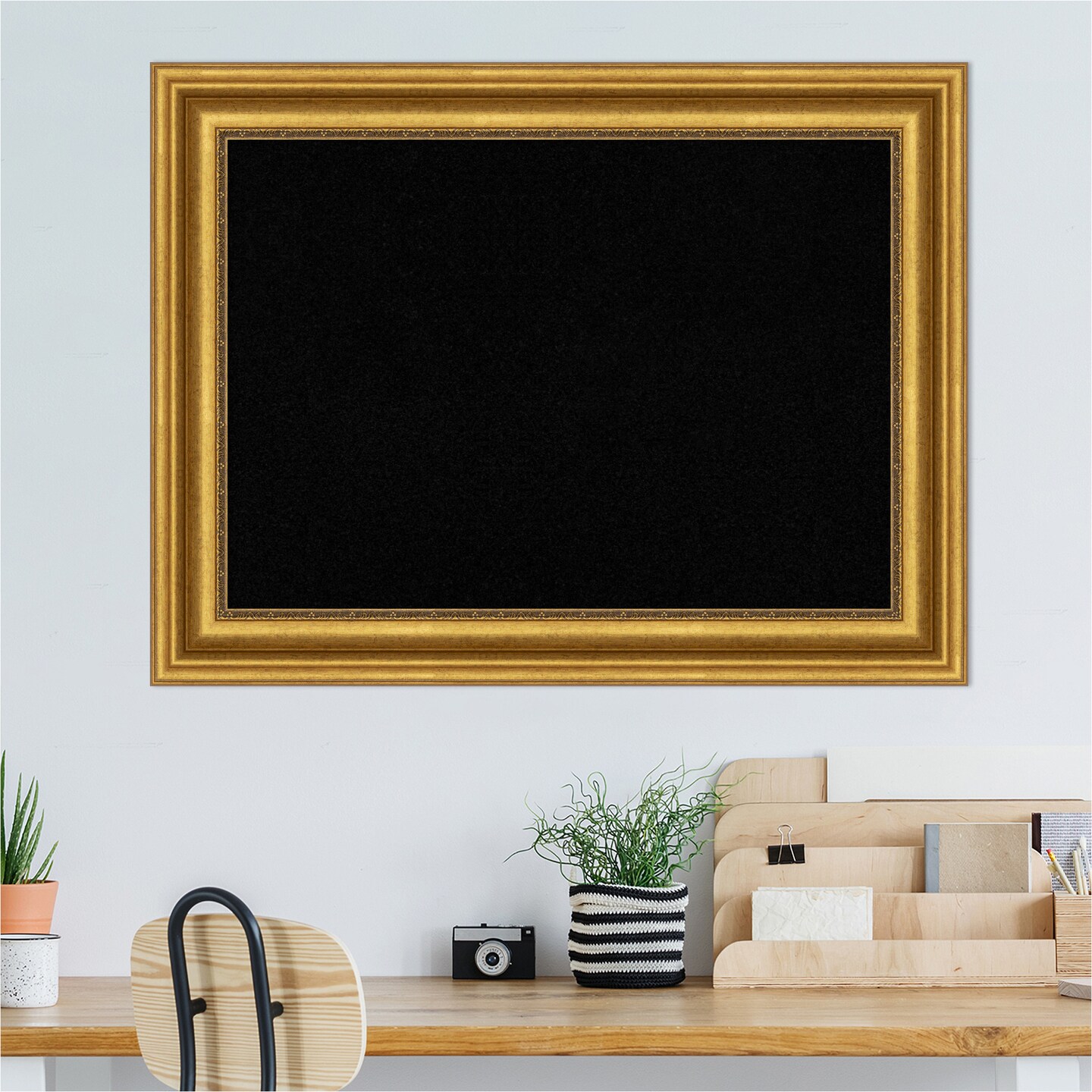 Parlor Framed Corkboard, Black Cork