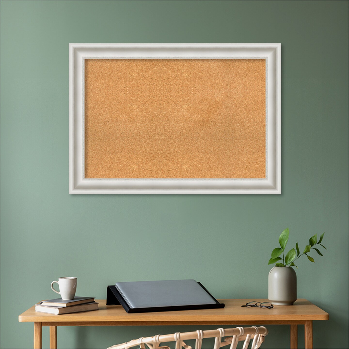 Parlor Framed Corkboard, Natural Cork