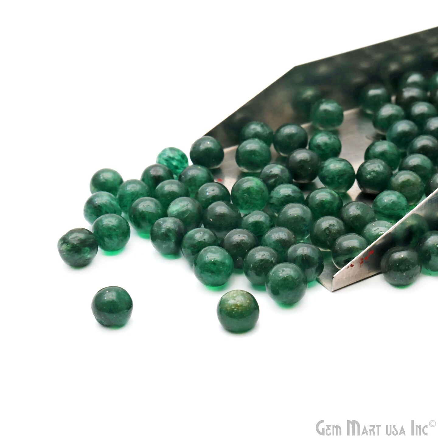 Gemstone Undrilled Round Beads, 7mm Natural Gem Beads, DIY Bracelet Jewelry, 10 pc Lot, GemMartUSA (60106)
