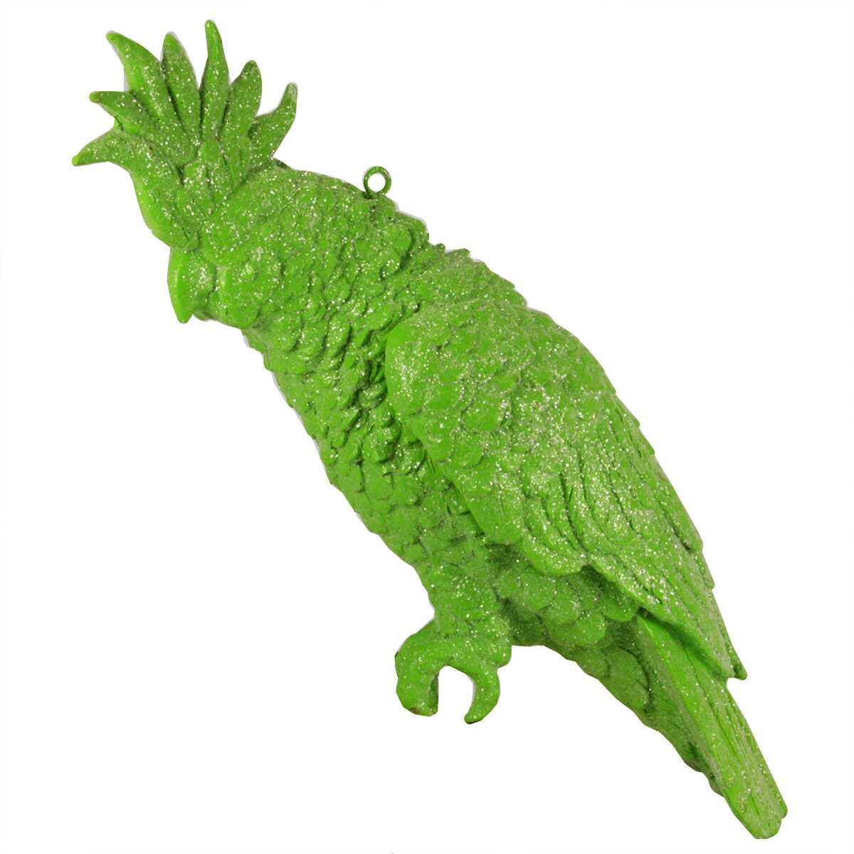 Allstate 13&#x22; Green Glittered Cockatoo Christmas Ornament