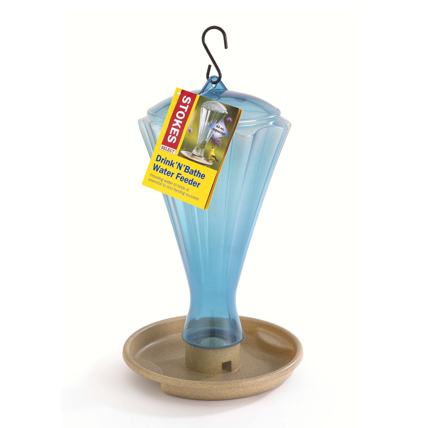 GC Home &#x26; Garden 13&#x201D; Blue and Brown Drink and Bathe Water Feeder