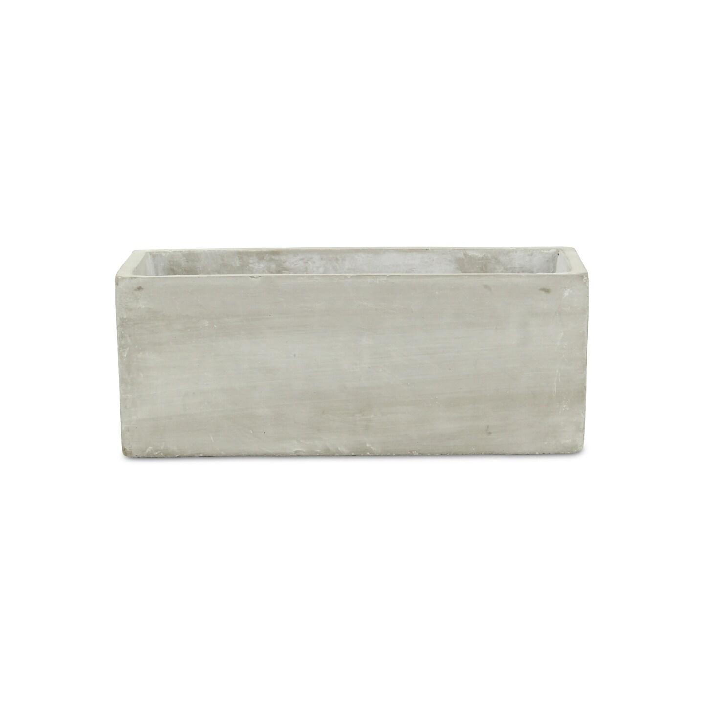 Contemporary Home Living 8.75&#x22; Gray Rectangular Outdoor Planter Pot