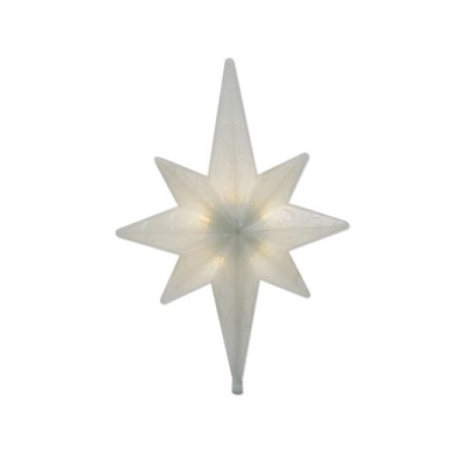 Brite Star 14.5&#x22; Warm White Winter Frost LED Bethlehem Star Christmas Tree Topper - Clear Lights
