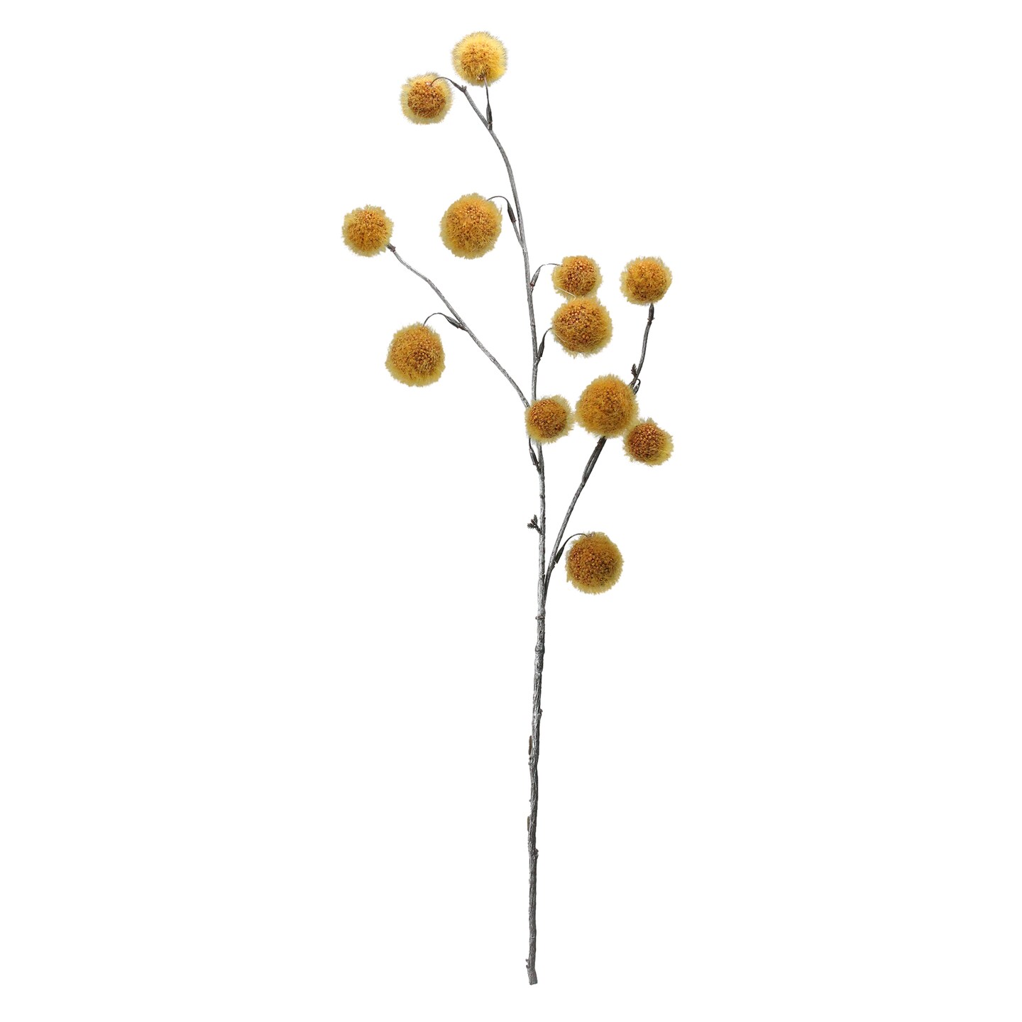 Napco 31&#x201D; Mustard Yellow Pom Pom Artificial Christmas Spray